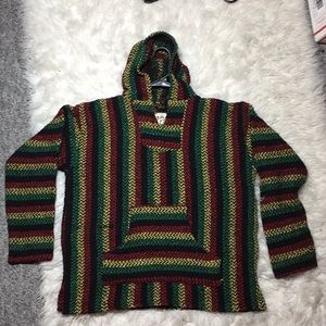 Rasta drugrug/baja hoodie